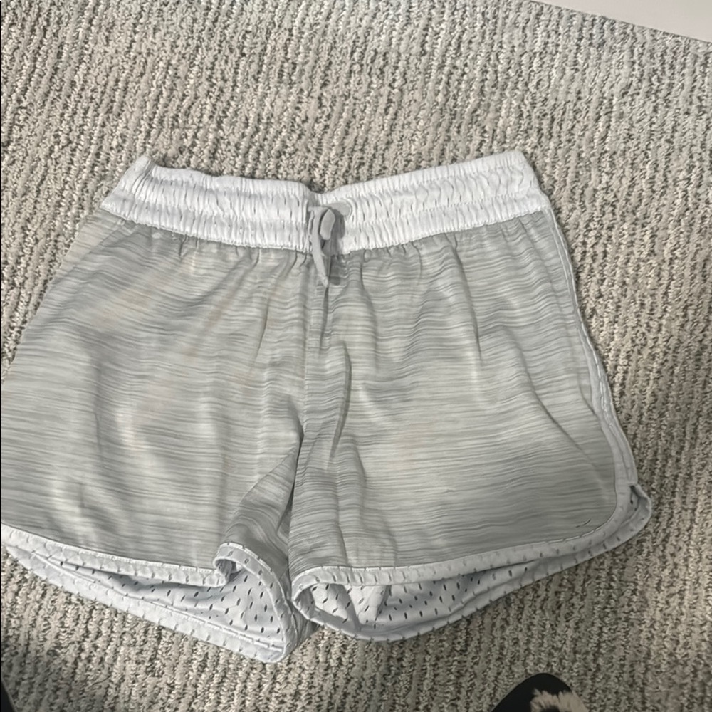 Women's Gray athletic shorts, youth large but fit a women’s XS/S